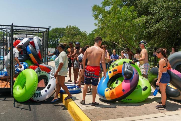 a group of people in a park